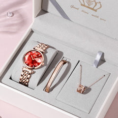Ladies Waterproof Quartz Watch Set
