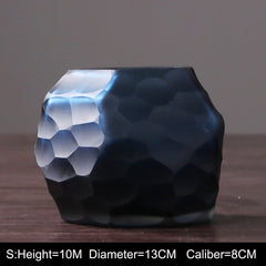 Retro Vase Geometric Rhombus Creative Glass Polygonal Bedroom Dried Flower Vase