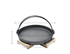 Cast Iron Barbecue Charcoal Oven Japanese Shouxi Hanging Pot Single Dry Pot Solid Alcohol Oven Household Square Stove Small Hot Pot