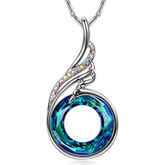 New Product Valentine's Day Phoenix Necklace Colorful Crystal Peacock