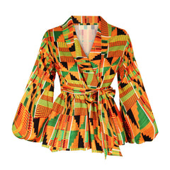 African Printed Blouse And Blouse For S-XL Ladies