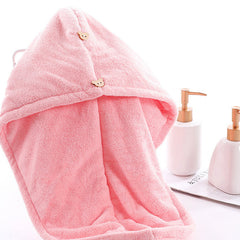 Cartoon Absorbent Thick Coral Fleece Dry Hair Towel