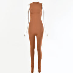 Autumn And Winter New Products Fashionable European And American Style Women Sexy Skinny Sleeveless Jumpsuit