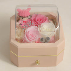 Eternal Life Rose Gift Box Night Light Small Ornament Necklace Jewelry Gift Box