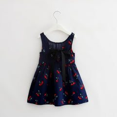 Girls Cotton Sleeveless Cartoon Animal Vest Dress
