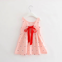 Girls Cotton Sleeveless Cartoon Animal Vest Dress