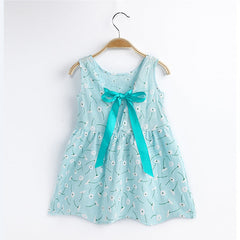 Girls Cotton Sleeveless Cartoon Animal Vest Dress