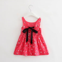 Girls Cotton Sleeveless Cartoon Animal Vest Dress