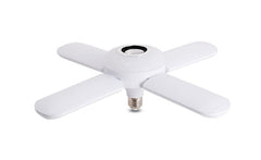 LED Four-leaf Bluetooth Music Lamp Colorful Intelligent Audio Folding Bulb Lamp Remote Control Deformable Ceiling Fixture Lights