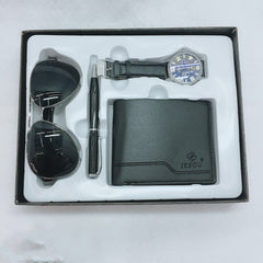 Business Gift Set Fashion Glasses Quartz Watch Multi-Card Wallet Father's Day Business Gift Box