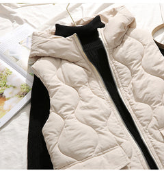Hooded Plus Size Cotton Vest Womens Sleeveless Vest