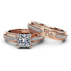 Rose Gold Retro Inlaid Zircon