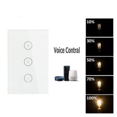 Manufacturers Supply Smart Dimmer Switch 120 Type Wifi Touch Switch Alexa Stepless Dimming Remote Control