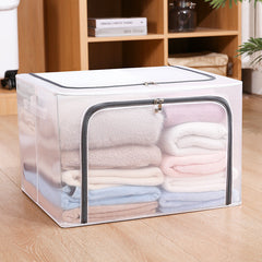 Nylon Mesh Storage Box Steel Frame Breathable Clothes Folding Storage Box Large Quilt Moving Storage Box Waterproof