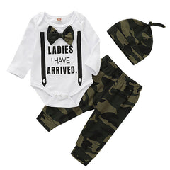 Gentleman's Long-sleeved Fake Suspender Blouse With Beard And Full Print Trousers Hat Three-piece Suit