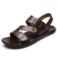 Sandals Men Casual Comfortable Barefoot Buckle Shoes