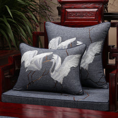New Chinese Mahogany Sofa Cushion With Backrest Arhat Mattress Five-piece Solid Wood Furniture Chair Cushion Cushion Custom