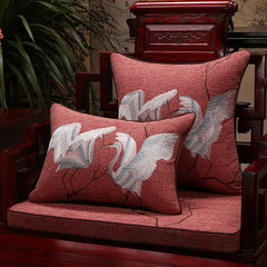 New Chinese Mahogany Sofa Cushion With Backrest Arhat Mattress Five-piece Solid Wood Furniture Chair Cushion Cushion Custom