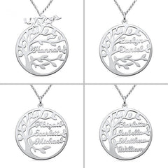 Sterling Silver Necklace Female Name Personalized Tree of Life Pendant Cross-border New Product Accessories