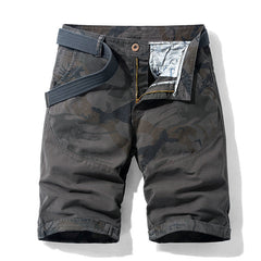 Men Red Summer Thin Print Striped Cargo Shorts