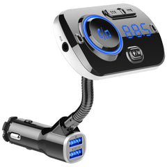 Car Bluetooth MP3 Player with Atmosphere Light and Bluetooth 5.0 for Lossless Music Playback