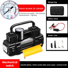 Dual Cylinder Vehicle Mounted Air Pump Digital Display Dual Cylinder Tire Air Pump With Light Portable Air Pump With Toolbox
