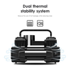 Dual Cylinder Vehicle Mounted Air Pump Digital Display Dual Cylinder Tire Air Pump With Light Portable Air Pump With Toolbox