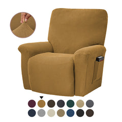 New Solid Color Corn Fleece Stretch Tight-Packed Four Seasons Sofa Cover Split