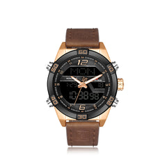 Men'S Watch Led Electronic Watch Waterproof Belt Quartz Men'S Watch Watch