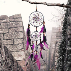 Indoor Colorful Feather Cream Catcher Ornaments