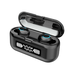 F9 Bluetooth Headset Tws Wireless Bluetooth 5.1 Stereo Digital Display Binaural In-Ear Private Mode Headset
