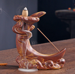 Cloud Chasing Moon Incense Taoist Smoke Black Incense Burner