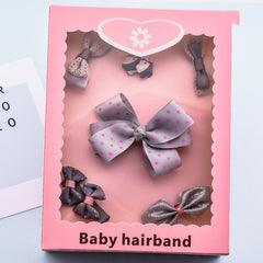 Korean Girl Princess Korean Bow Hairpin Hairpin Combo Set Hair Accessories Birthday Gift Headdress Gift Box