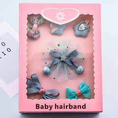 Korean Girl Princess Korean Bow Hairpin Hairpin Combo Set Hair Accessories Birthday Gift Headdress Gift Box