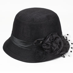 Middle-aged And Elderly Ladies Hats Hemp Bowl Hat
