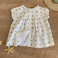 Icc European And American Style Girls Floral Lace Blouse