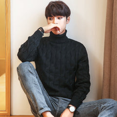Winter Padded Pullover Turtleneck Men's Sweater Plus Size
