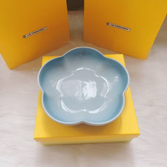 Flower-Shaped Deep Plate 2-Piece Set Of Stoneware