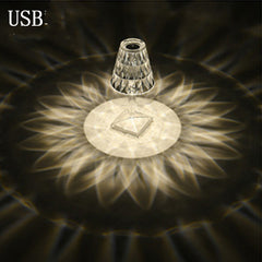 NEW Elegant Bedside or outside Diamond Acrylic Princess Table Lamp