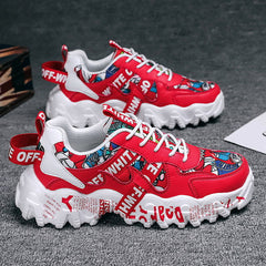 New Red Daddy Shoes Men's Shoes Summer Authentic Breathable with creative Retro Fonts
