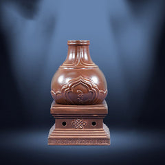 Tibet Retro Copper Alloy Smoke Supply Furnace Tibetan Tower Relief Incense Burner