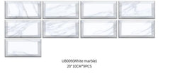 Funlife New Product American Black Terrazzo Tile Sticker Long Brick Wall Sticker Waterproof And High Temperature Resistant UB005