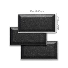 Funlife New Product American Black Terrazzo Tile Sticker Long Brick Wall Sticker Waterproof And High Temperature Resistant UB005