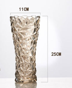 Classical European Golden Crystal Glass Vase Creative Glass Flower
