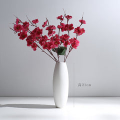 Wind Ceramic Dried Flower Vase Small  Flower Flower Arrangement White Desktop Living Room Home Decoration Ornaments