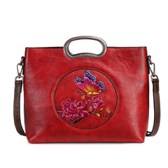 Shoulder Bag Ladies Handbags European And American Embossed Handmade Bags