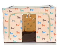 Steel Frame Storage Box Oxford Cloth Sorting Box Quilt Storage Box Folding Wardrobe Cloth Art Extra Large Storage Bag with Cover