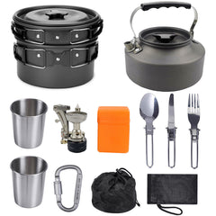 Portable Camping Kettle – Hard-Anodized Aluminum Outdoor Cooker with Heat-Resistant Handle | Lightweight & Compact Hiking Tea Pot: New Edition