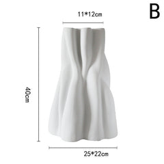 Model Room Living Room Entrance White Ceramic Biscuit Large Vase