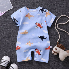 Baby One-Piece Clothes Baby Print Short-Sleeved Romper Bag Fart Suit